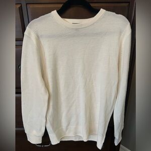 Todd Snyder Cream Knit Crewneck Sweater